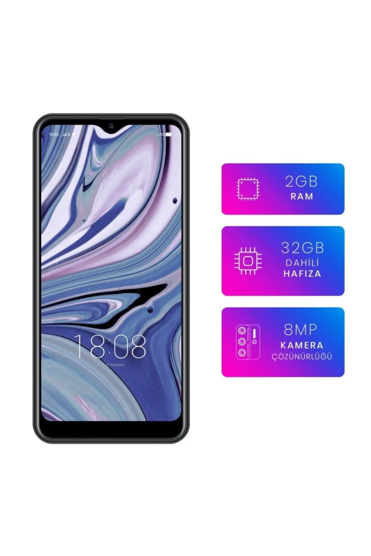 

P13 Blue 2021 2/32 GB Black (Reeder Turkey Guaranteed)