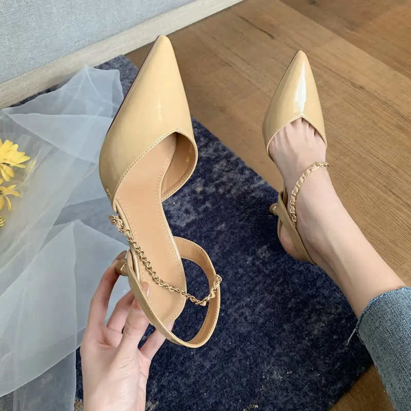 

Summer Sexy Ankle strap Women Sandals Fashion Crystal Chains High heels Gladiator sandals Top qualtiy Stain Wedding Bridal Shoes