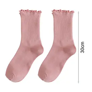 1 Pair Women Winter Socks Trendy Thermal Winter Mid Tube Socks Pure Color Lady Fall Winter Socks Women Clothes Accessory