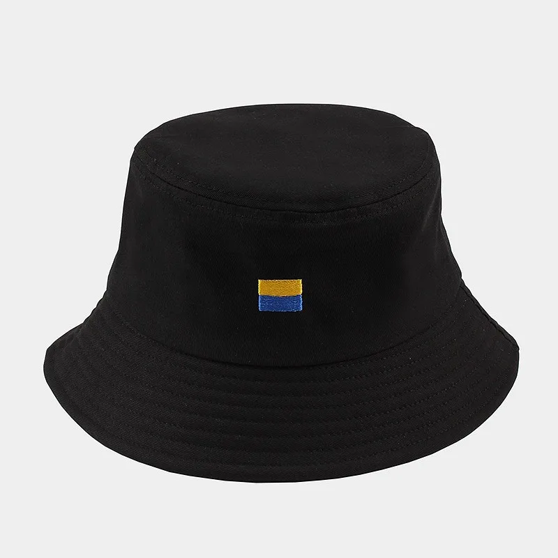 

LDSLYJR 2022 хлопок флаг вышивка Панама шляпа модный Джокер Открытый путешествия шляпа от солнца для мужчин и женщин 169