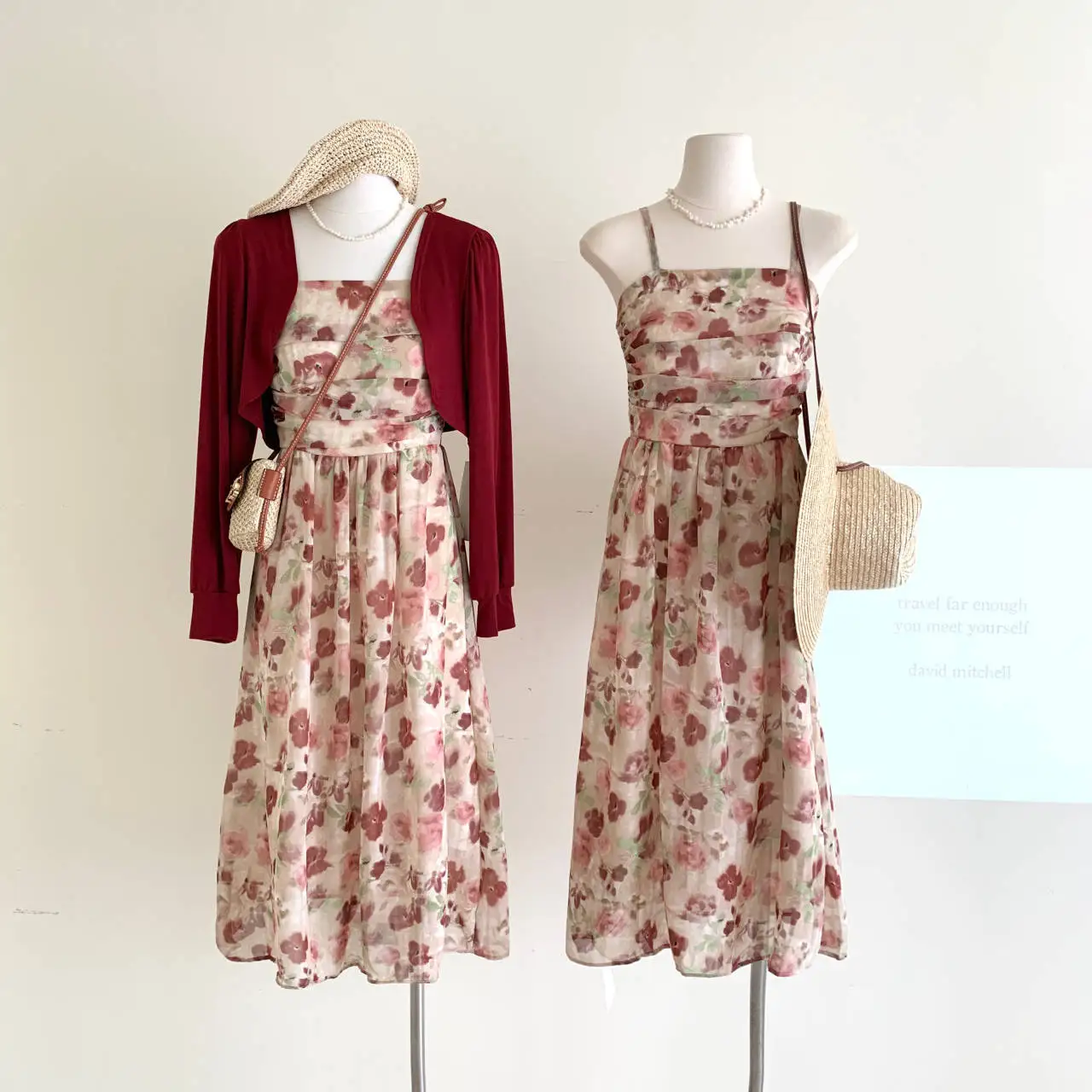 

Fashion Sexy Spaghetti Straps Floral Thin Chiffon Dress Women Summer Backless Elastic High Waist Party Club Maxi Flower Dresses