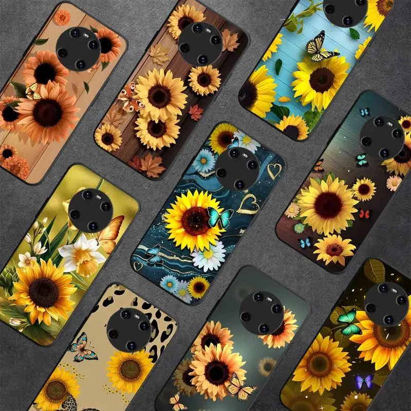 

Beautiful Flower sunflower Phone Case For Huawei Y 5 Y62019 Y52018 Y92019 Luxury funda case for 9prime2019