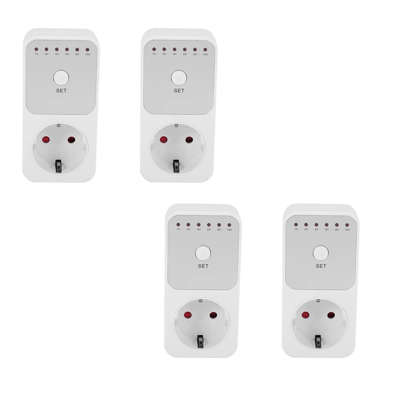 

4X Countdown Timer Switch Intelligent Control Plug-In Socket Automatically Closes The Socket EU Plug