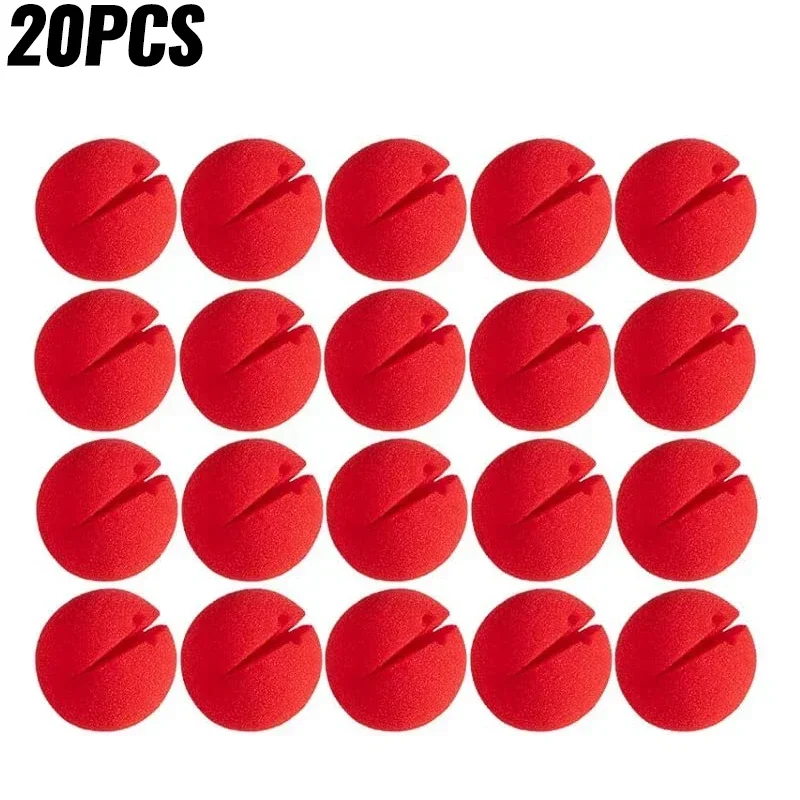 

Красные клоунские носы из губки, 1/5/10/20/30/50 шт.