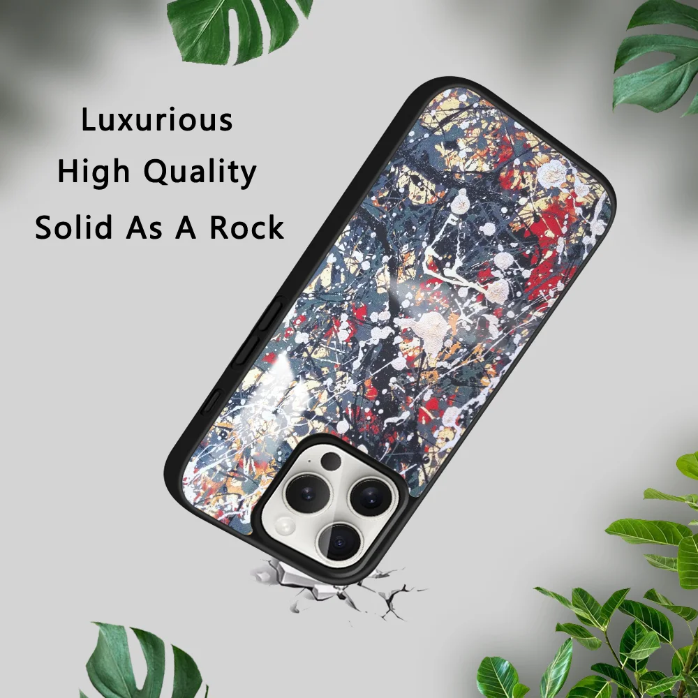 Чехол для телефона Pollock Clutter J-Jackson Art iPhone 16 15 14 13 12 11 Pro Xs Max Mini Plus Celulares Hard Funda
