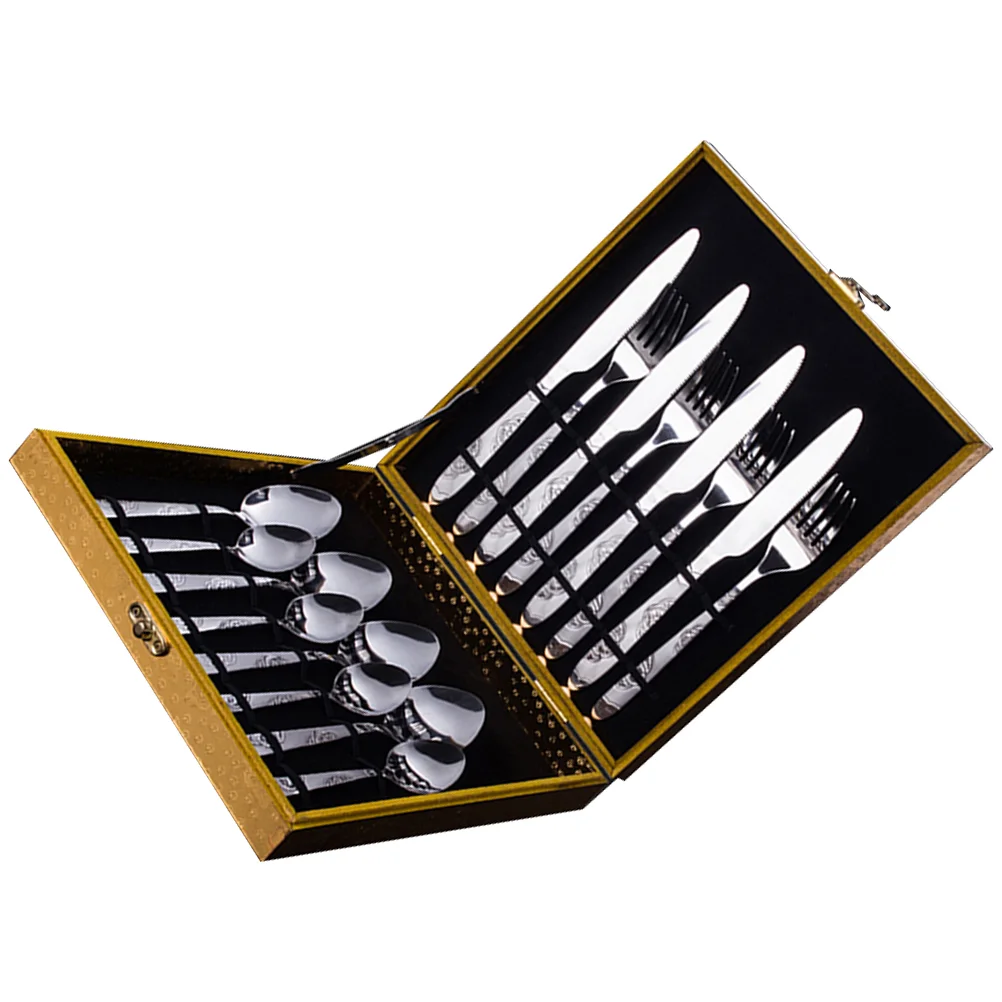 

16 Pcs Bouquet Silver Flatware Dessert Fork Stainless Steel Silverware Set Taster Spoons Appetizer Dessert Forks