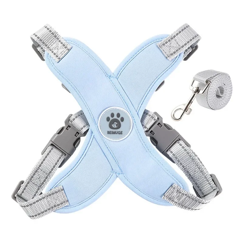X-образный шлейка для собак набор жилетов маленьких Meidum поводок светоотражающие