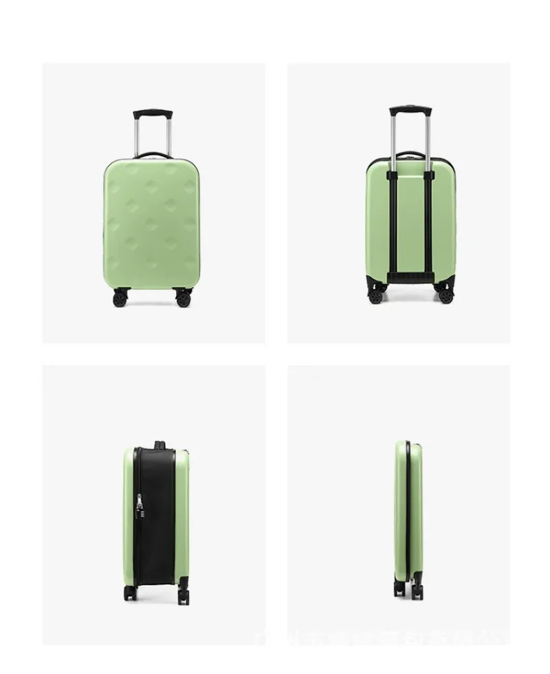 20 Inches Universal Wheel Password Trolley Case Female Large-capacity Front Opening Business Travel Suitcase Foldable Luggage