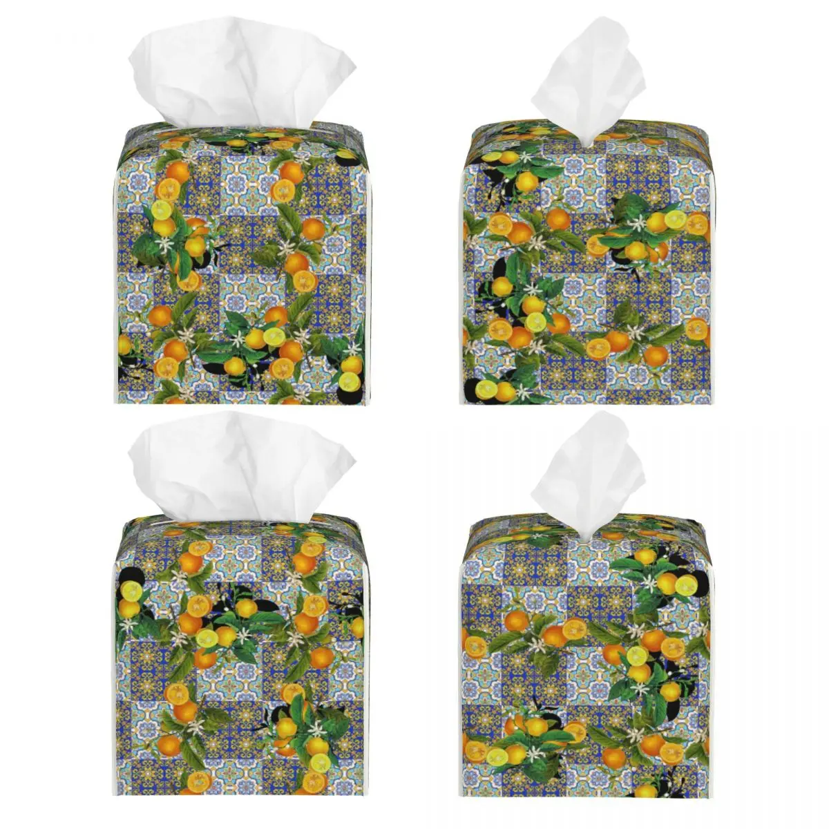 Футляр для салфеток в средиземноморском стиле с изображением Летних Фруктов