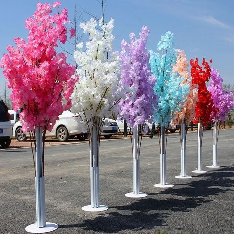 

5/6/10pcs 150cm Tall Faux Cherry Blossom Tree Aisle Column Waypoint Wedding Centerpieces
