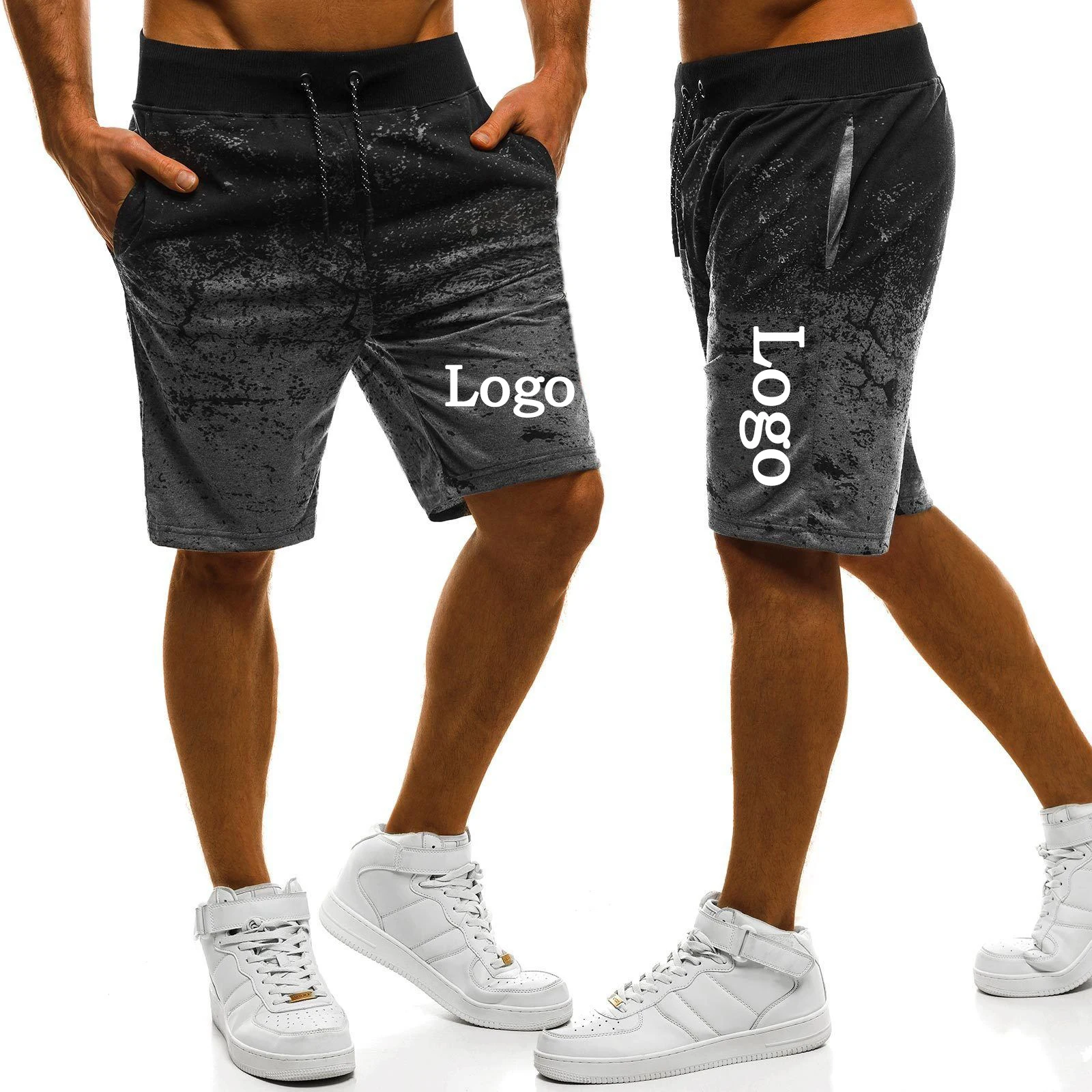 

Custom your LogoSummer Shorts Men's Fashion Breathing Sports Casual Shorts Comfortable Large Size Fitness Bodybuilding Shorts
