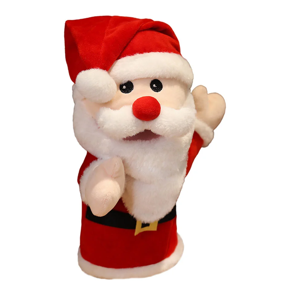 

Santa Hand Puppet Kids Playset Educational Toy Finger Plaything Animal Cotton Child Lovely Cartoon Plush Christmas Theme