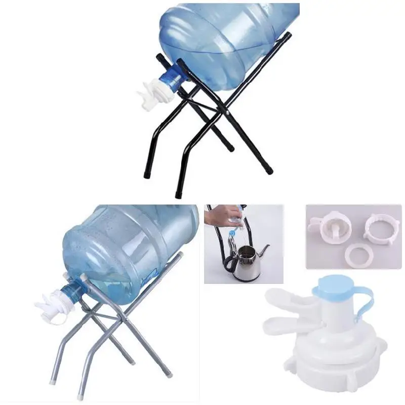 

Water Bottle Dispenser Pump With Dustproof Cap Plastic Sport Drinking Water Bottles Camping Dispensers Bucket Rack Organizer