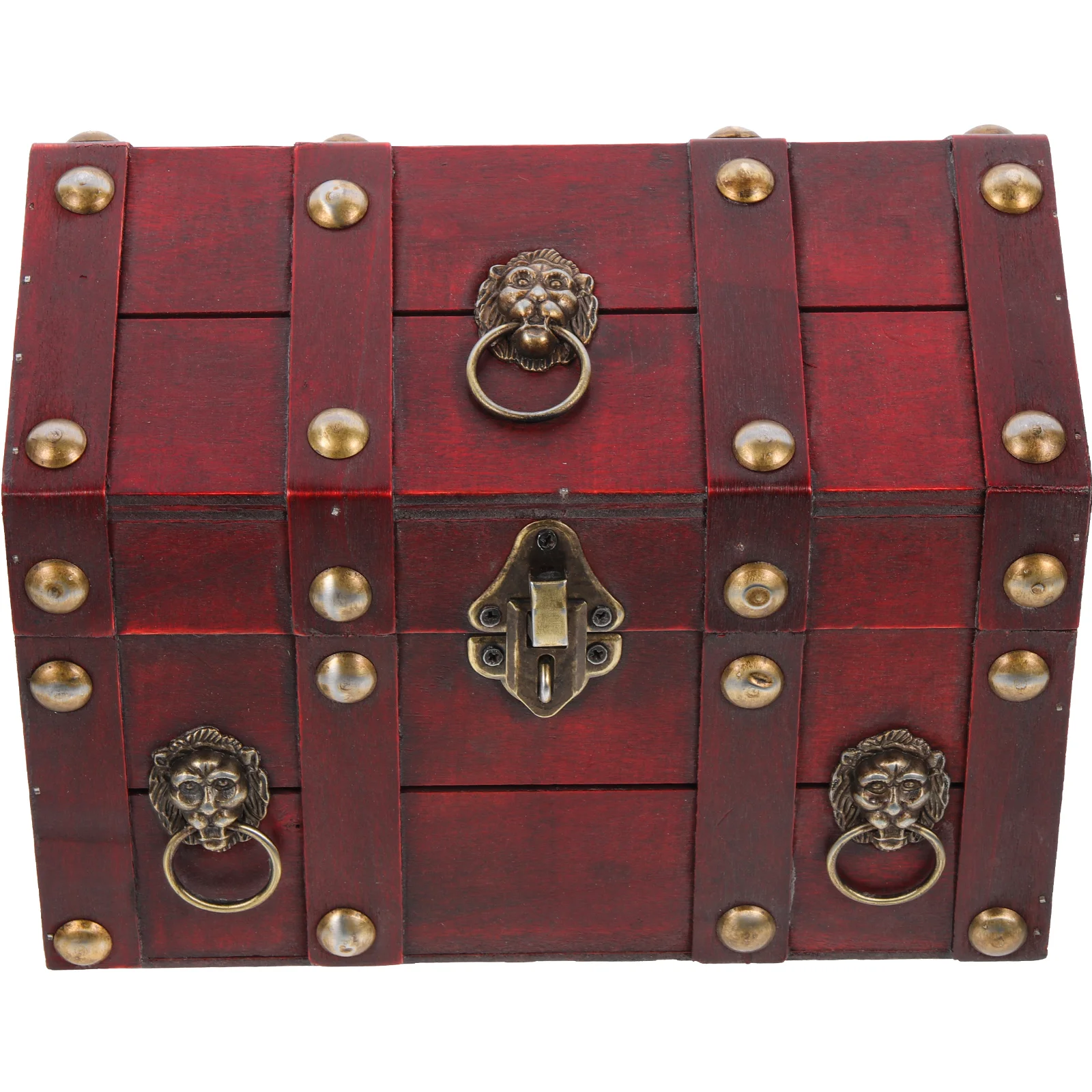 

Wooden Storage Box Jewelry Holder Pirate Treasure Keepsakes With Lid Case Toys Souvenir Candy Organizer