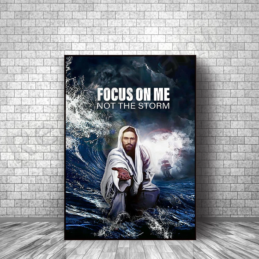 

Плакат следуй за мной без рамки с Иисусом, принт с Иисусом, винтажный Декор для дома, печать, художественная картина