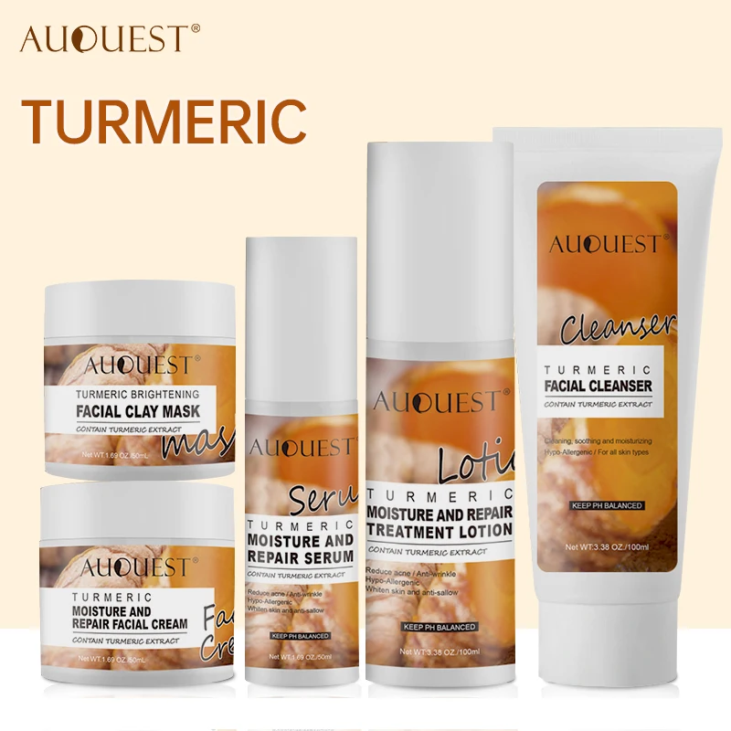 

AUQUEST Turmeric Acne Mask Emulsions Face Whitening Cream Serum Lotion Clean Cleanser Fade Acne Mark Skin Care Products Beauty
