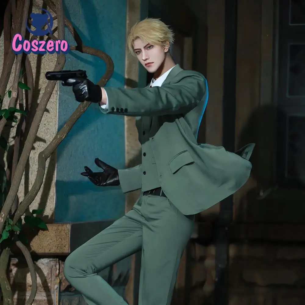 Костюм для косплея шпионской семьи фальшивый светлый светло-зеленый костюм