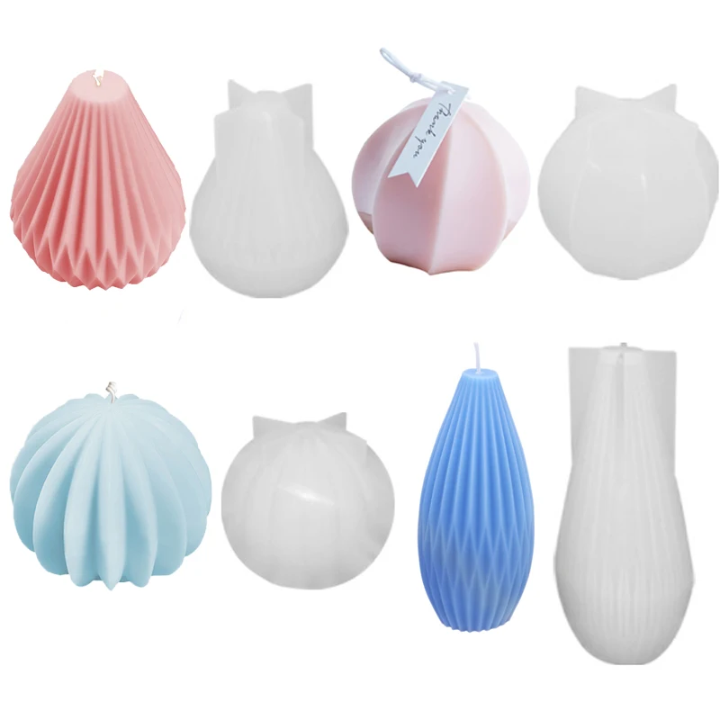 Силиконовая форма сделай сам в виде свечи геометрическая 3D из эпоксидной смолы