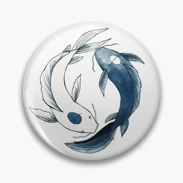 

Tui And La Yin Yang Koi Soft Button Pin Cute Collar Badge Gift Metal Decor Creative Clothes Hat Brooch Fashion Cartoon Jewelry