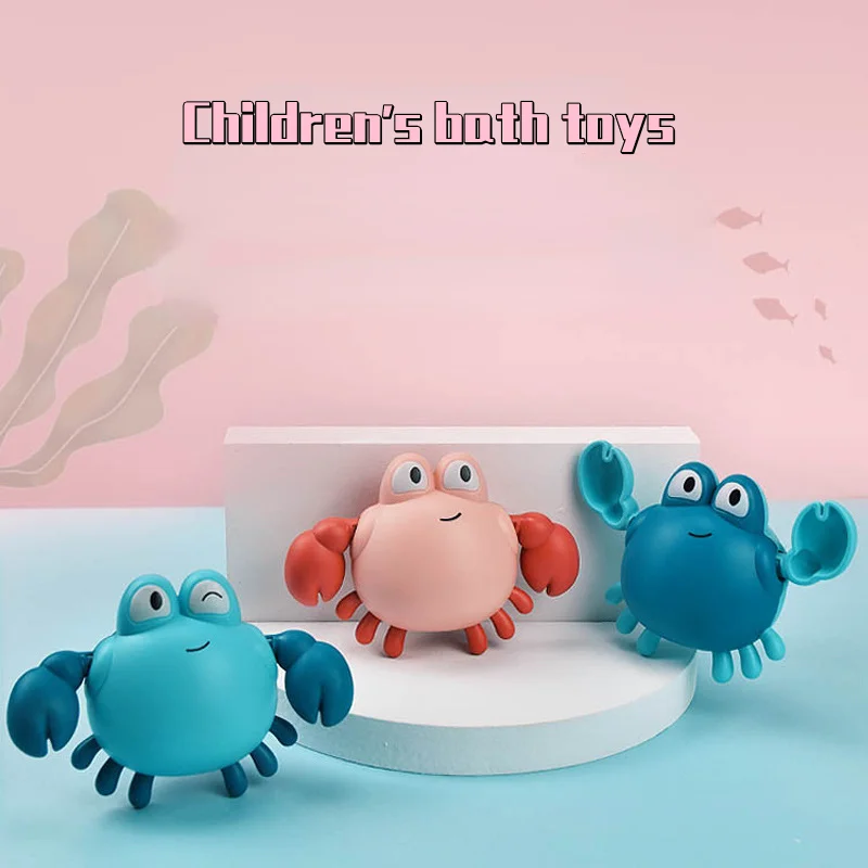 Children's Bath Toys Cute Clockwork Crab Baby Toddler Toys Bathroom Swimming Birthday Gift