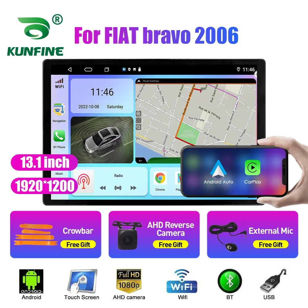 

Автомобильный радиоприемник 13,1 дюйма для FIAT bravo 2006 автомобильный DVD GPS-навигатор стерео Carplay 2 Din Центральный Мультимедиа Android авто
