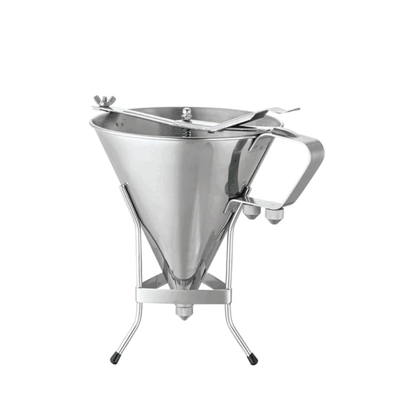 

Большая Фотолюминесцентная Воронка Из Нержавеющей Стали с подставкой и кремом для соуса для вафель Takoyaki и дозатор Блинного теста