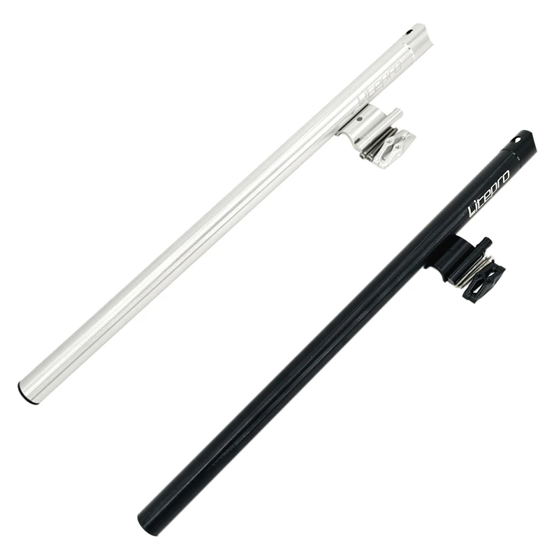 

Litepro 2 Pcs Folding Bike Seat Post 31.8Mm 580Mm Aluminum Alloy Bike Seatpost Bicycle Seat Tube, Silver & Black