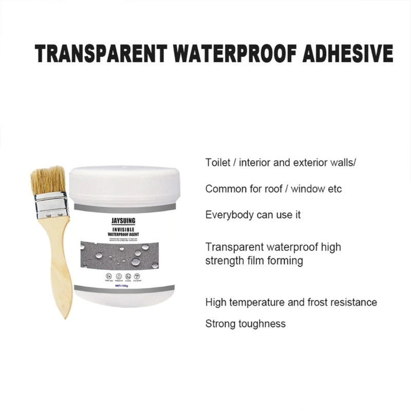 30/100g Прозрачный Водонепроницаемый покрытие для наружных стен туалетной Кухня