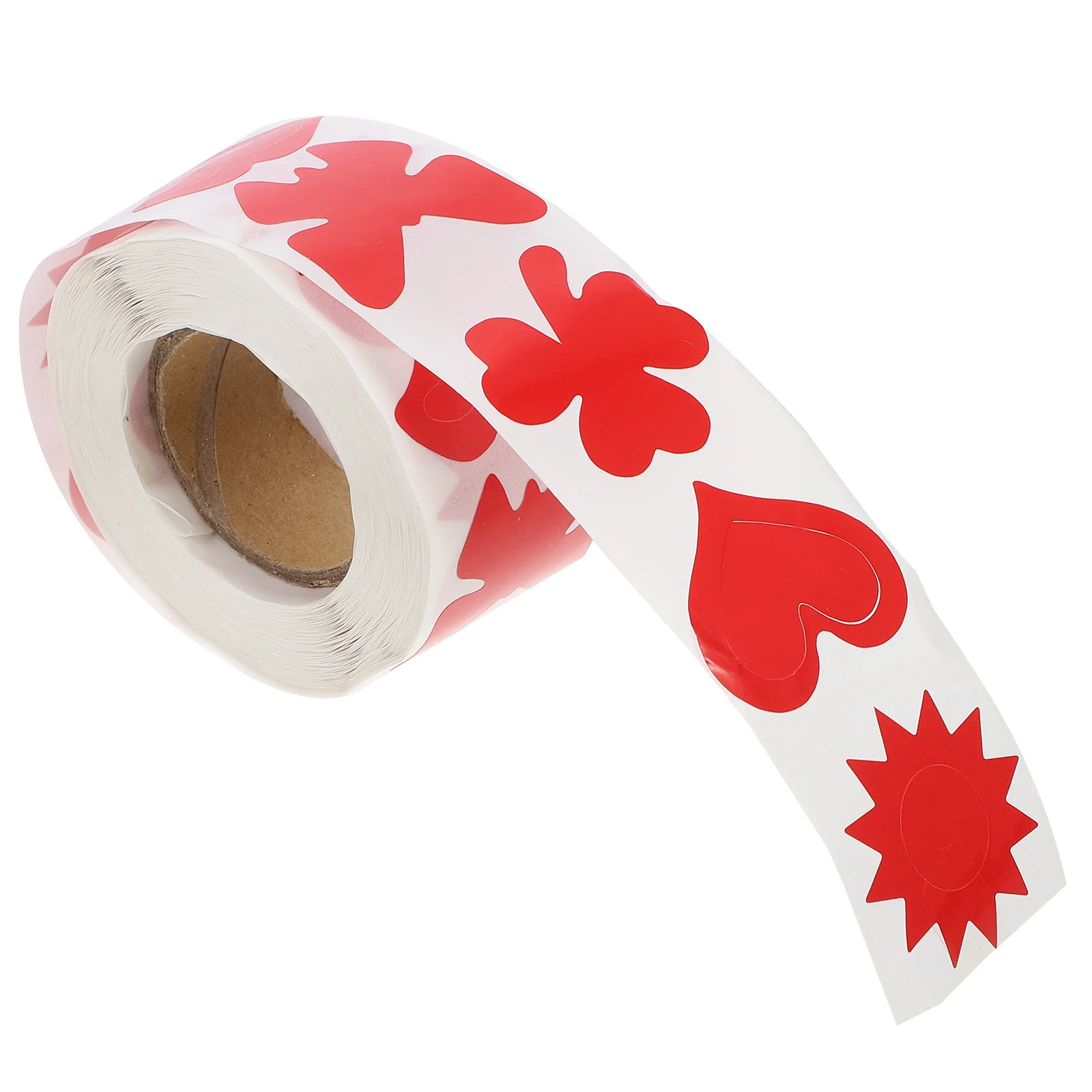 

500 Pcs Heart Decor Tanning Stickers Gift Decorative Self-adhesive Post 7.5X7.2X4CM Decals Plate Multi-use Labels
