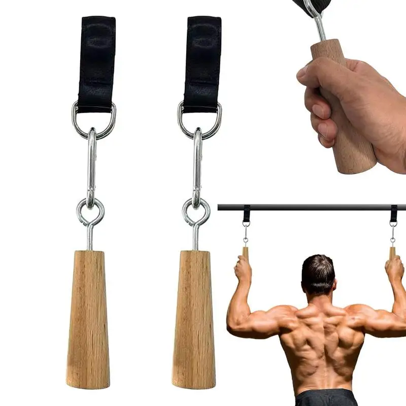 

Pull Up Handle Ball Grip Wooden Finger Strengthener Exerciser Arm Muscle Strength Workout Rock Climbing Bouldering Training Tool