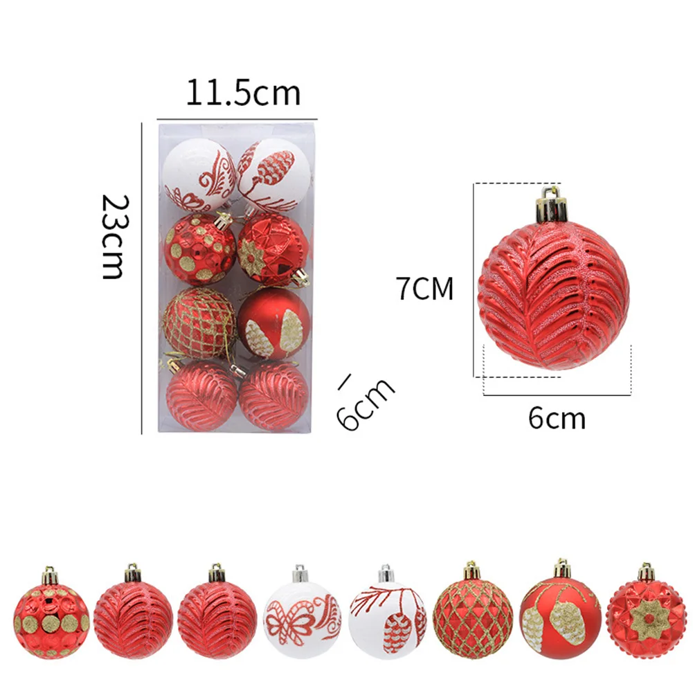 

8pcs 2022 Christmas Ornament Christmas Balls Xmas Tree Hanging Pendant New Year 2023 Gifts Noel Christmas Decoration For Home