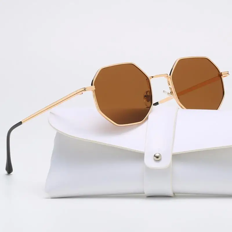 

Vintage Sun Glasses Uv400 Uv Protection Shades Polarized Outdoor Eyeglasses Oculos De Sol Octagon Sunglasses Fashion Personality