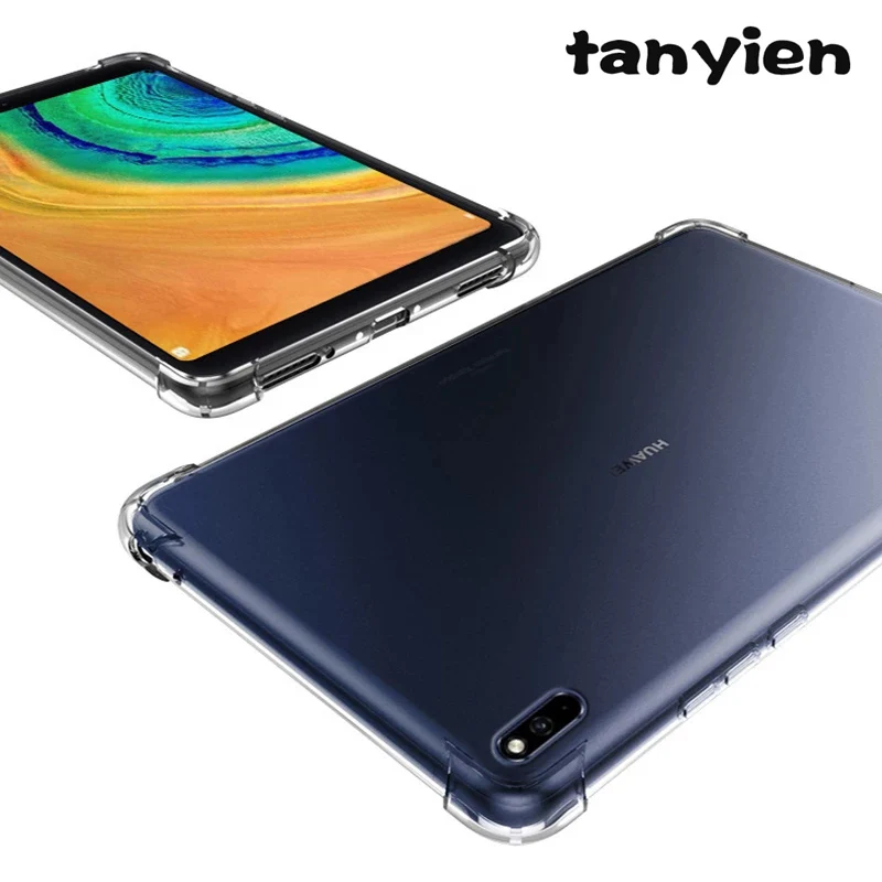 

Силиконовый чехол для Huawei MatePad Pro 10,8, 2019 дюйма, блестящий/W19/AL09/AL19, противоударный прозрачный мягкий чехол-накладка с подушкой безопасности