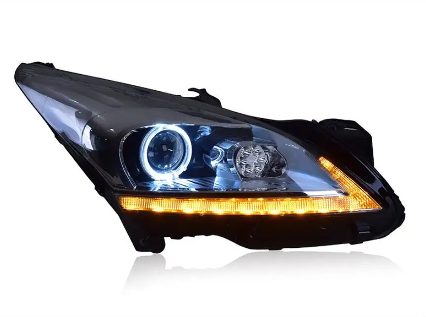 2 шт. 2013 2014 2015y автомобильный бармер для Peugeot 3008 фара светодиодная DRL HID ксеноновая