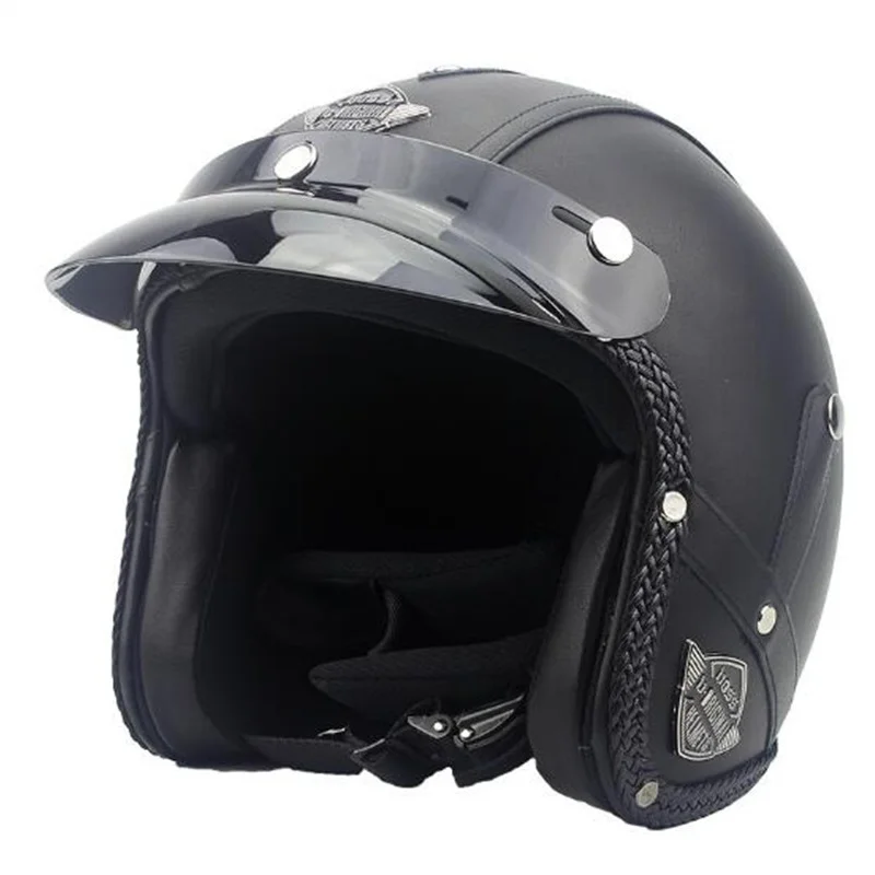 

Новинка, мотоциклетный шлем в стиле ретро, шлем с открытым лицом 3/4, велосипедный шлем Чоппер, шлем в горошек