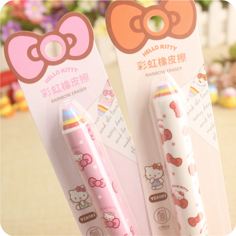 

Hello Kitty Stationery Rainbow Eraser Cartoon Cute Creative Practical Children Learning Stationery Student Festival Prize Gift