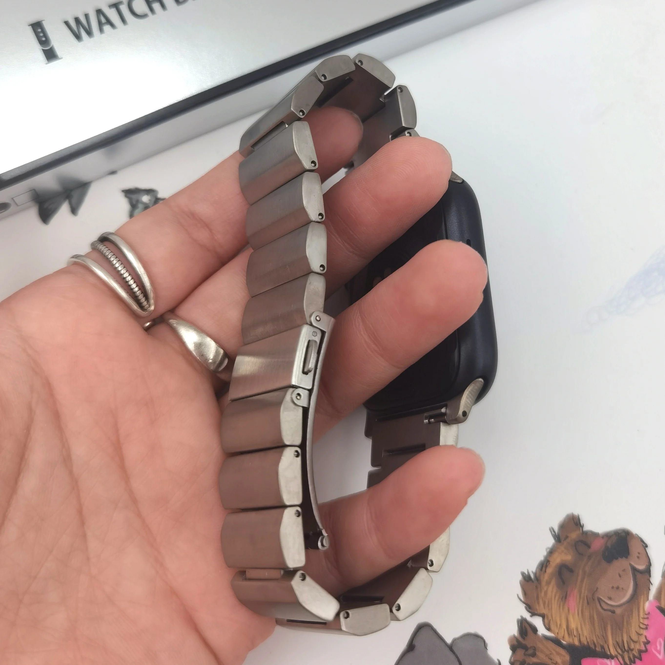 Luxury Titanium Band For Apple Watch Ultra 49mm 45mm 41mm 44mm 40mm Men Business Metal Strap iWatch Series 8 7 6 SE 5 WristBand