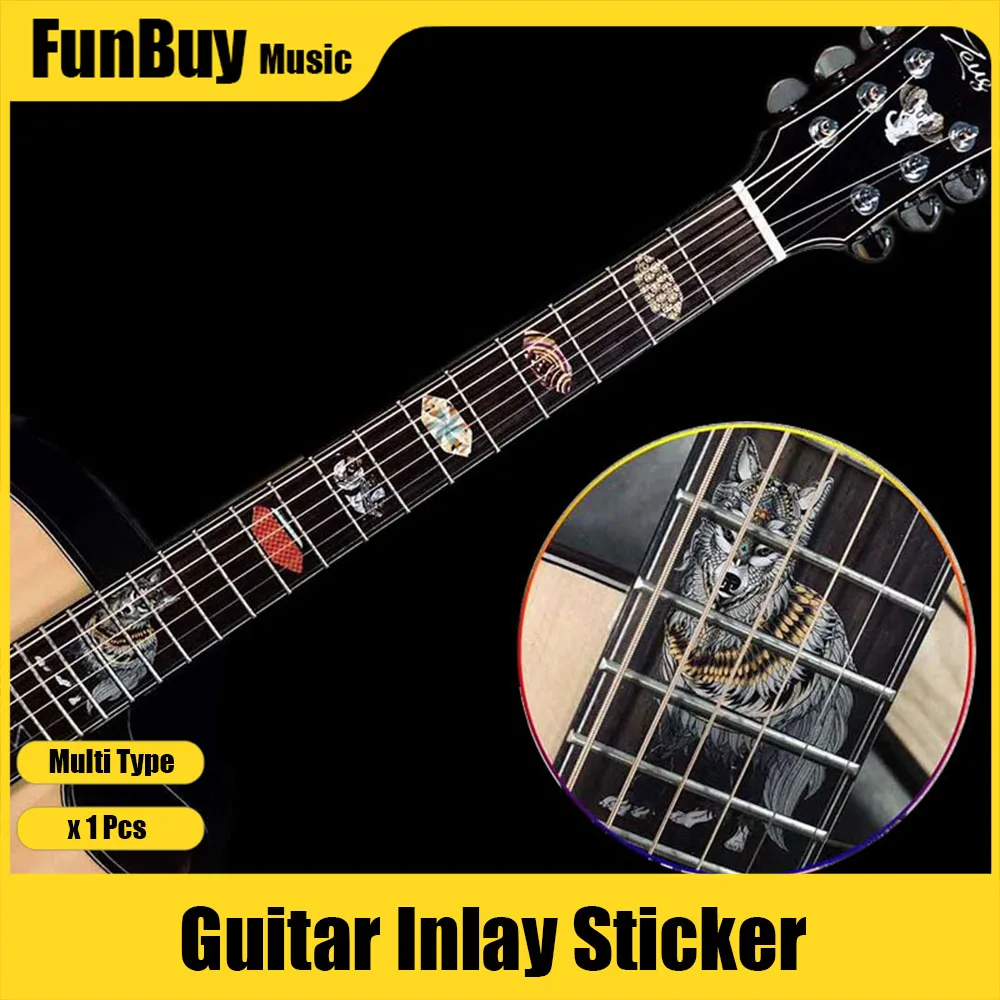 

Guitar Fingerboard Fretboard Inlay Thin Stickers PVC Decals Decoration For Electric Acoustic Bass Guitarra Accessories