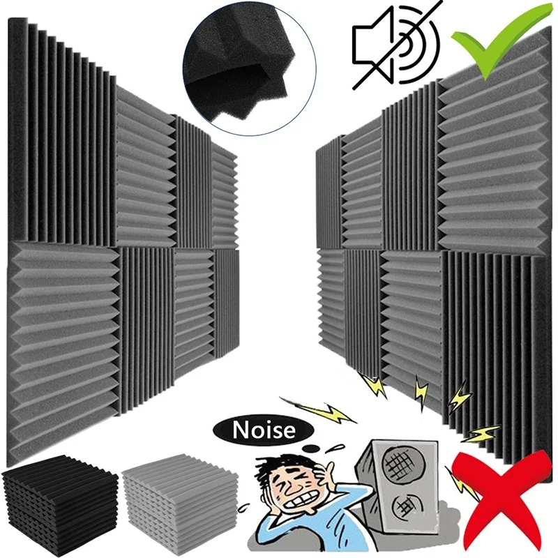 12 шт. звукопоглощающие хлопковые огнестойкие звукоизоляционные студийные