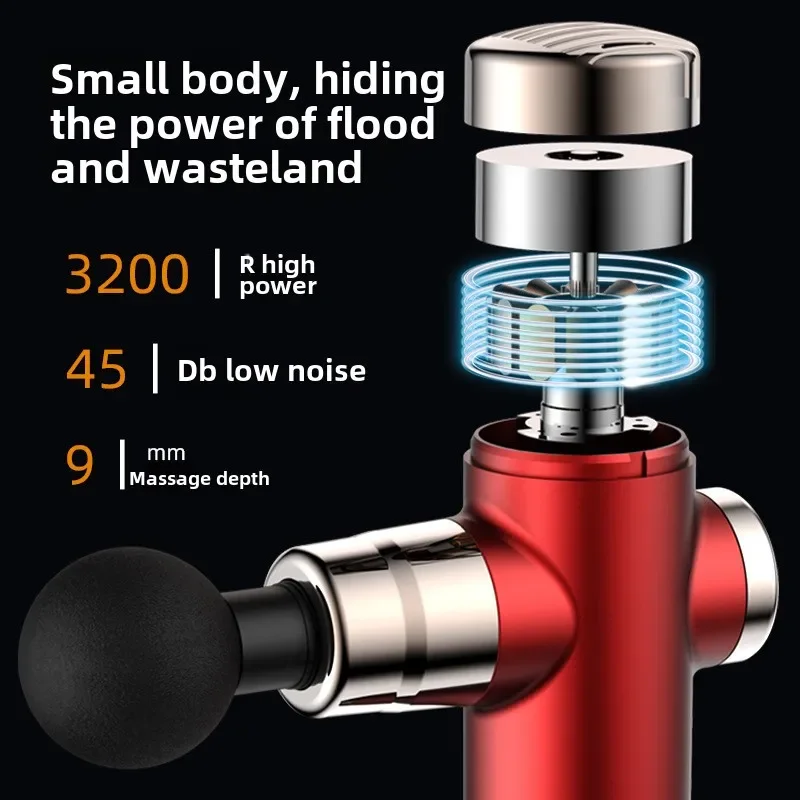 Домашний многоголовый массажный пистолет для расслабления мышц фасции