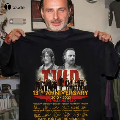 

Рубашка Ходячие мертвецы 13 лет 2010-2023, Подарок на годовщину, футболка с надписью из фильма Fan7, рубашки на заказ для мужчин, оригинальный подар...