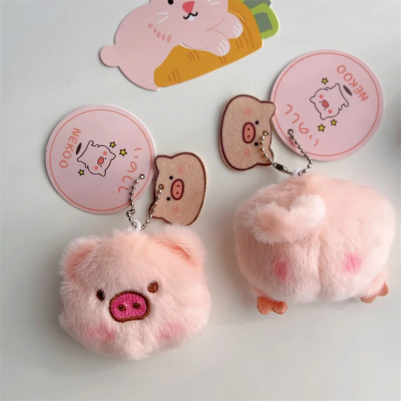 

Симпатичный плюшевый мультяшный свинья попа кукла Ins Брелок Брошь Девушка сердце Розовая Свинья Студенческая сумка Подвеска кольцо для клю...
