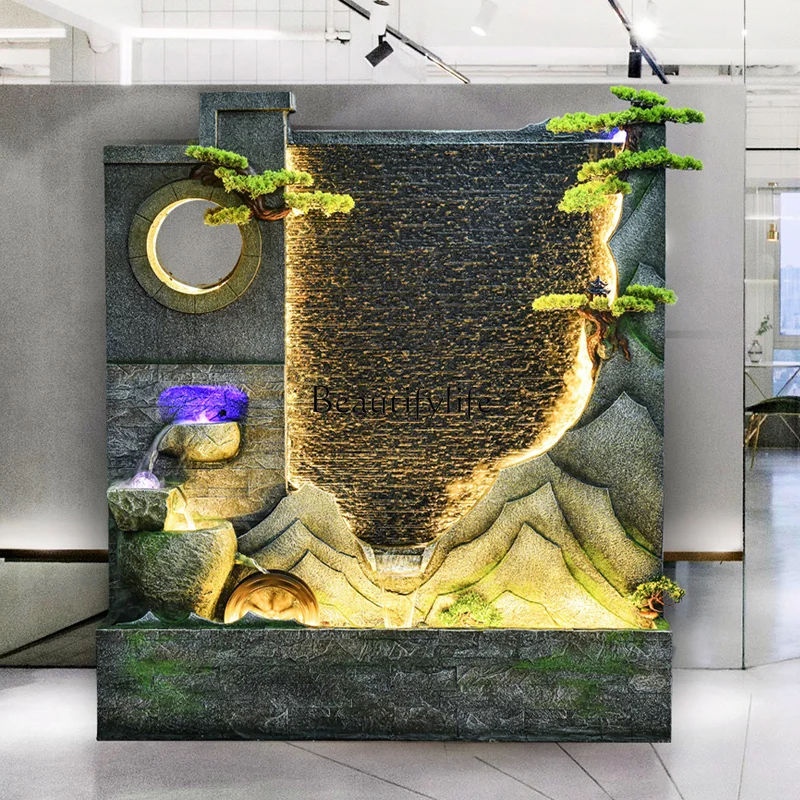 Рокарий занавеска для воды настенный фонтан в гостиной вход экран ландшафтный