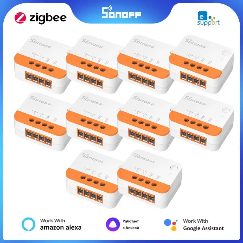 Умный переключатель Itead SONOFF Φ Zigbee DIY, не требуется нейтральный провод, двухстороннее управление для Ewelink Alexa Google Home Alice