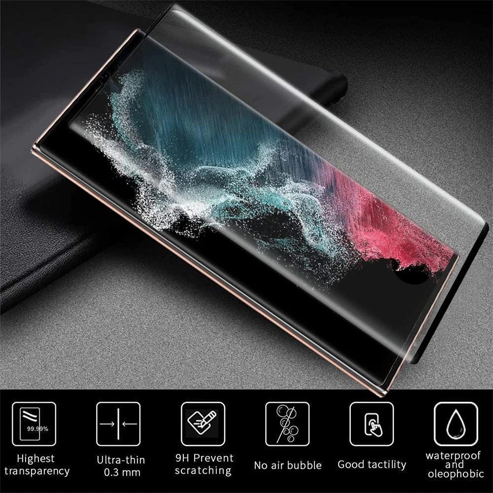 For Oneplus 9 10 Pro 8 7T 7 9 Pro 10Pro Protective Film Edge Glue Screen Protector 1+ 8pro 9pro One plus 10 7Pro Tempered Glass images - 6