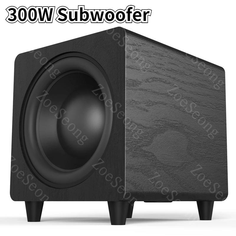 300W Subwoofer Soundbar for TV 2.1 Channel Home Theater System 10 Inch Wooden High Power Speakers 3D Stereo Boombox Sound Box PC