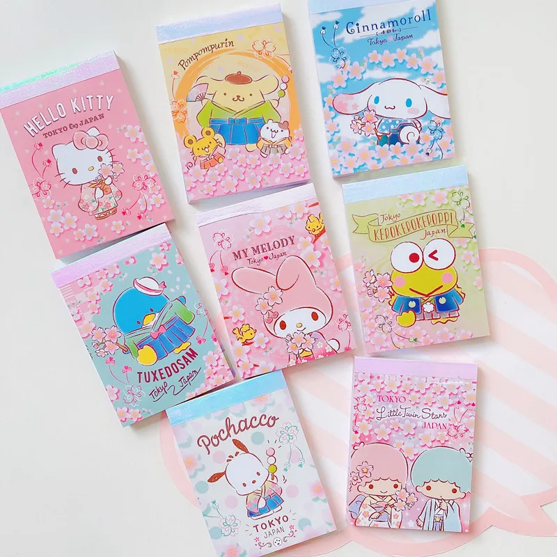 

Блокнот в стиле аниме Sanrio Kuromi Mymelody Cinnamorroll Kawaii мультфильм студент портативный тетрадь сообщений для девушек с сердцем блокнот подарки