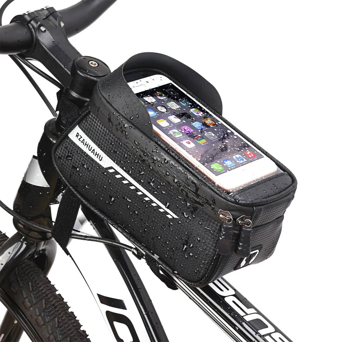 

Portable Waterproof Cycling Bicycle Bike Head Tube Handlebar Cell Mobile Phone Bag Case Phone Holderfree shipping