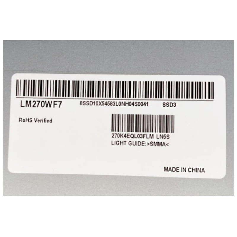ЖК-экран LM270WF7 SSD1 SSD2 SSD3 SSB1 M270HAN01.1 27 0 дюймов 1920x108 IPS FHD 30 контактов LVDS 72% NTSC