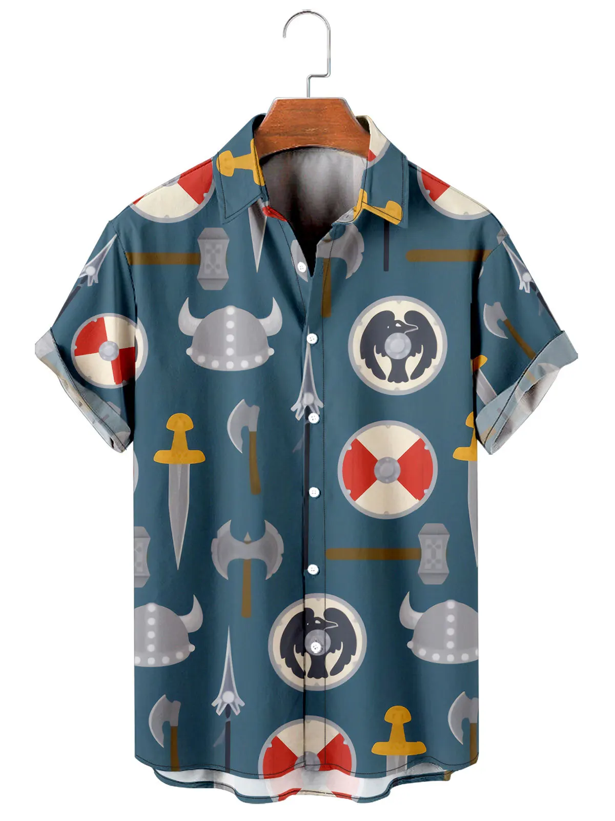 

Men's Fashion Y2K Hombre T-Shirts Hawaiian Shirt Art Elements 3D Print Cozy Casual Short Sleeve Beach Oversized Clothes 9